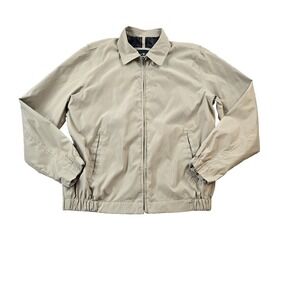 David Taylor PRO Men's Harrington Style Jacket Full Zip Tan Fully Lined Size L